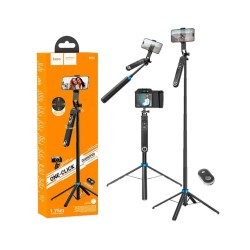 Soporte de Teléfono de Trípode Hoco K22 Handy para Transmisión En Vivo con Control Remoto Negro Soporte de Teléfono de Trípode Hoco K22 Handy para Transmisión En Vivo con Control Remoto Negro